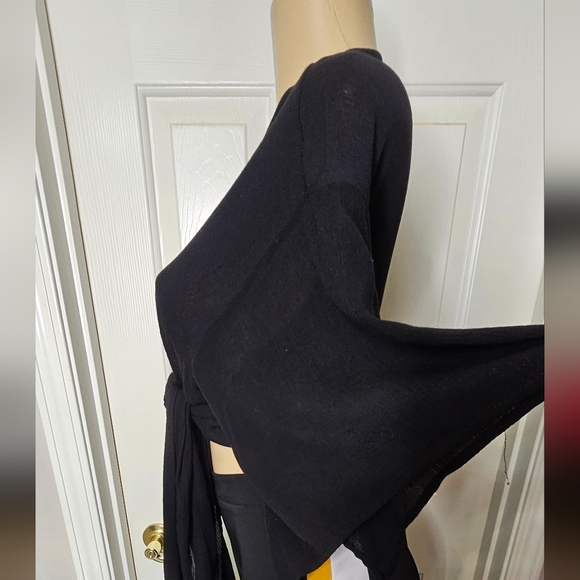 Black Tie-Front Top - Picture 4 of 4